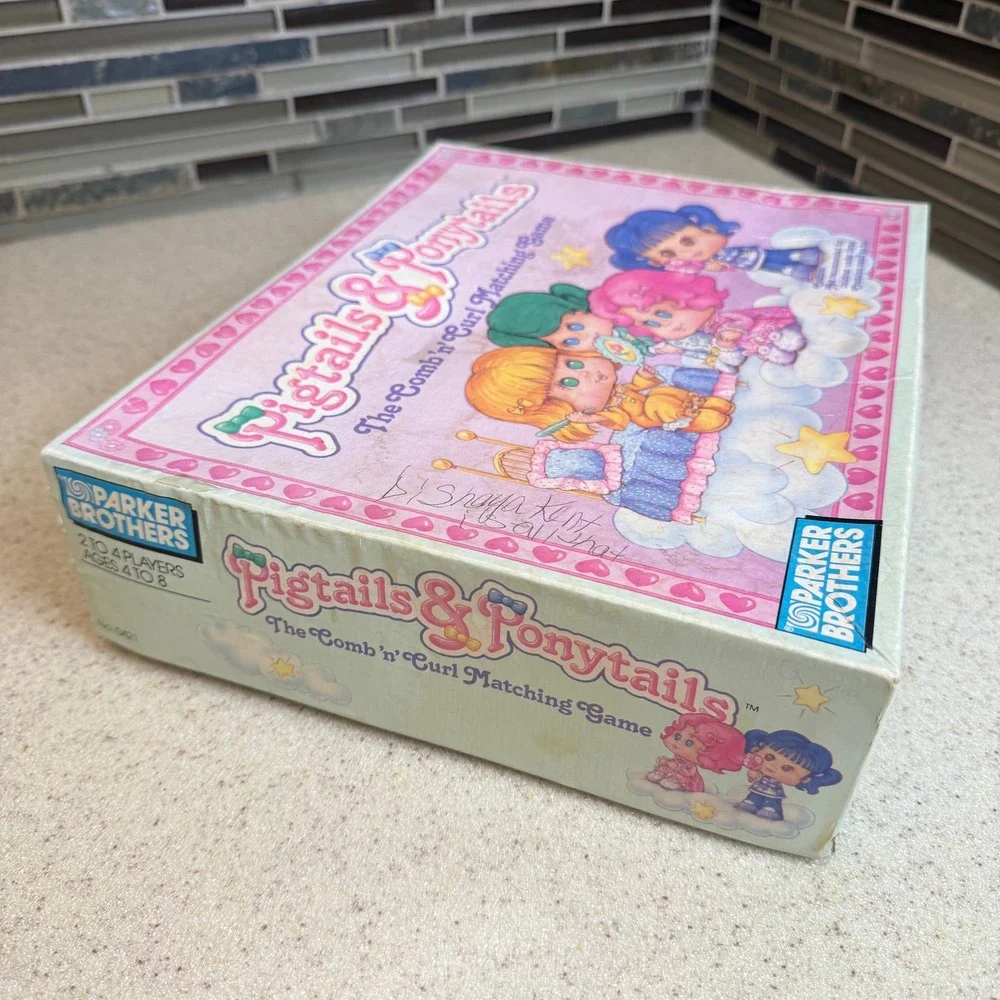 VTG 1989 Pigtails & Ponytails The Comb 'n' Curl Matching Game Parker Brothers